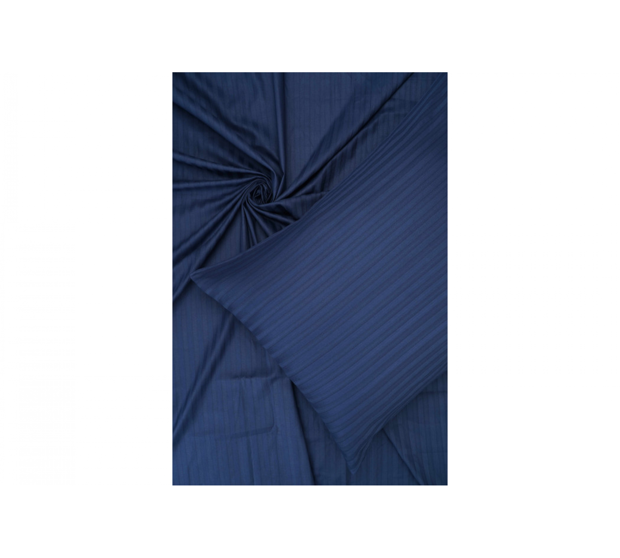 Комплект постільної білизни Dark Blue Сатин-Страйп